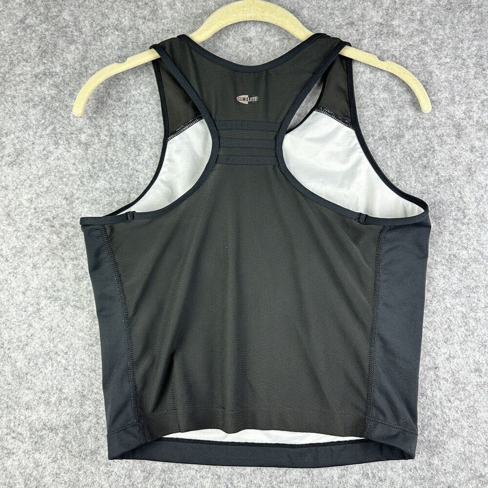 Adidas Tank Top Womens XL Black Stretch Logo Racerback Mesh Back Athleisure Gym - Picture 4 of 12